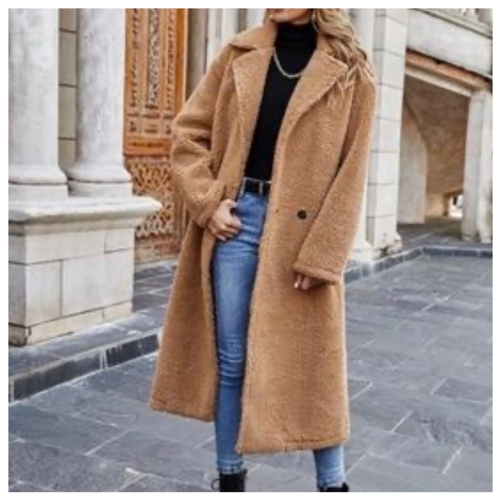 20 Fabulous Long Boucle Camel Coat - Picture 2 of 2